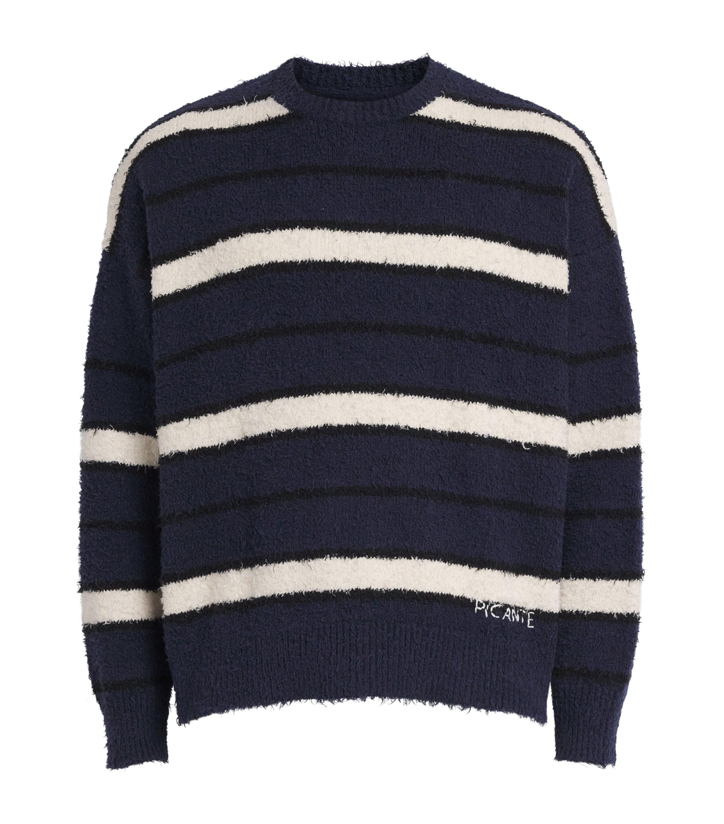 PICANTE Cotton-Blend Shaggy Stripe Sweater by PICANTE