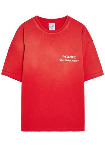 Resort printed cotton T-shirt by PICANTE