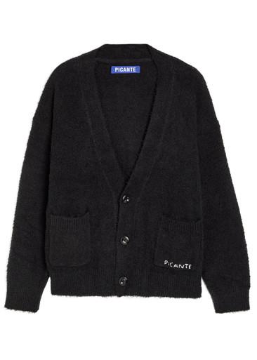 Shaggy textured cotton-blend cardigan by PICANTE