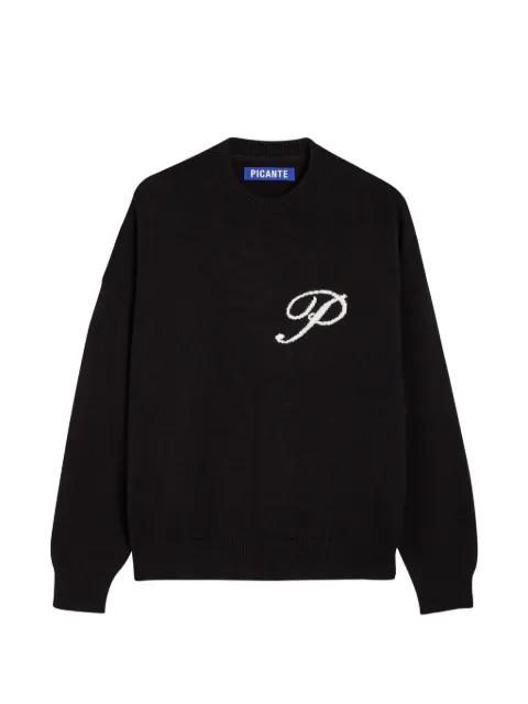 logo-intarsia sweater by PICANTE