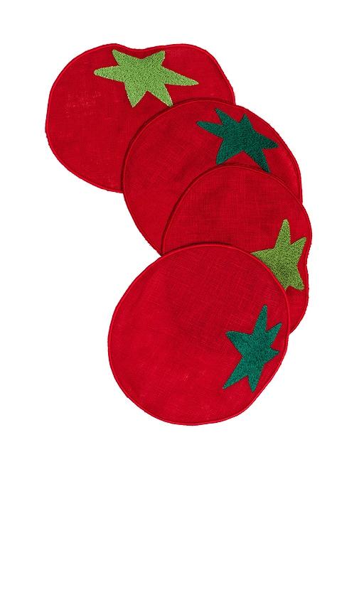 Piecework Tomato Napkins in Beauty by PIECEWORK