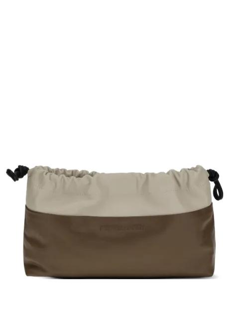 Twin drawstring-closure colour-block clutch bag by PIERRE HARDY
