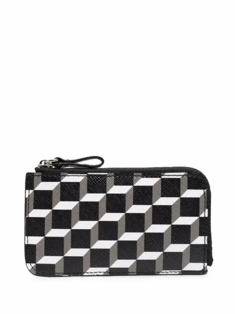 monogram-print zip-up wallet by PIERRE HARDY