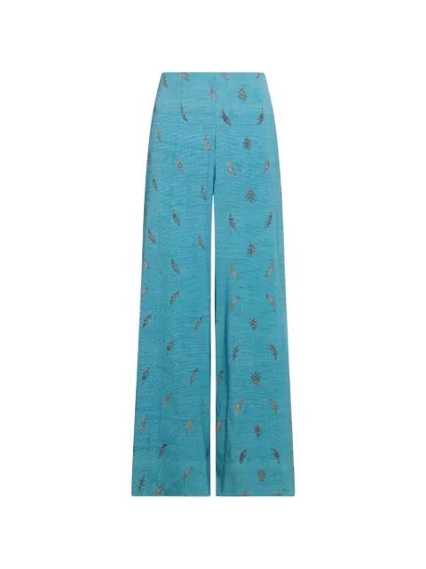 Adanastr leaf-print palazzo pants by PIERRE-LOUIS MASCIA