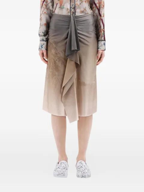 Adastrgum draped silk-blend skirt by PIERRE-LOUIS MASCIA