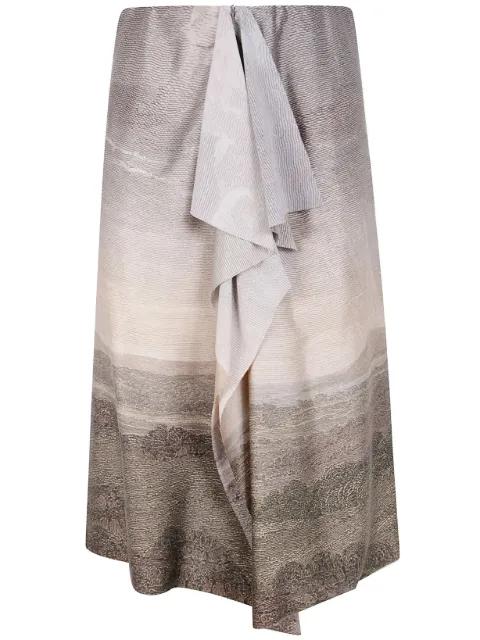 Adastrgum draped silk-blend skirt by PIERRE-LOUIS MASCIA