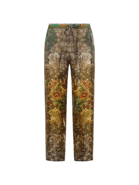 Aloe botanical-print straight trousers by PIERRE-LOUIS MASCIA