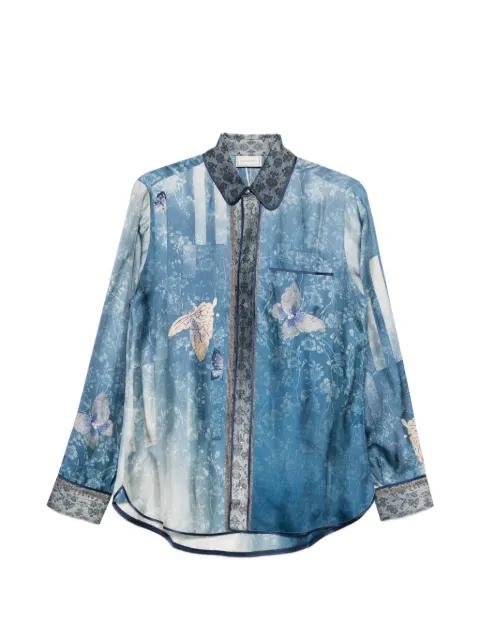 Aloe butterfly floral shirt by PIERRE-LOUIS MASCIA