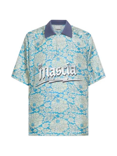 Aloe floral aloe silk polo shirt by PIERRE-LOUIS MASCIA