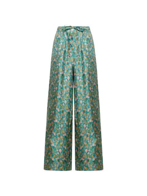 Aloe floral-pattern palazzo pants by PIERRE-LOUIS MASCIA