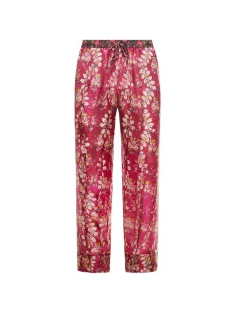 Aloe floral-pattern straight-leg trousers by PIERRE-LOUIS MASCIA