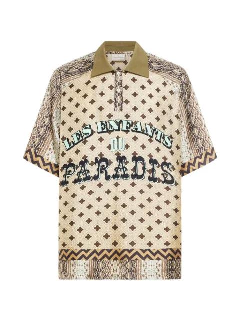Aloe geometric-pattern polo shirt by PIERRE-LOUIS MASCIA