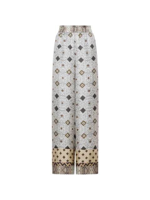 Aloe geometric-print palazzo pants by PIERRE-LOUIS MASCIA