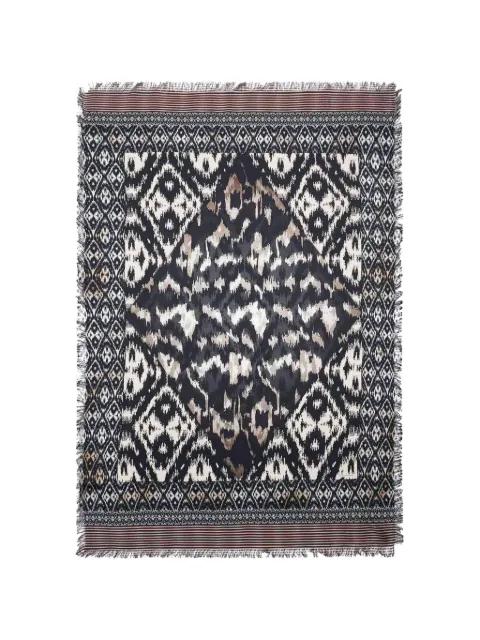 Aloe ikat-print frayed scarf by PIERRE-LOUIS MASCIA