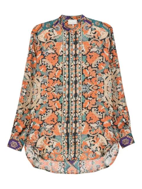 Aloe mandarin-collar shirt by PIERRE-LOUIS MASCIA