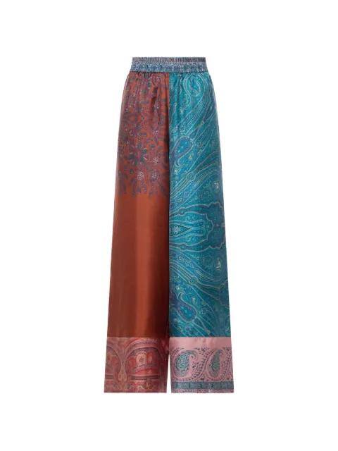 Aloe paisley-pattern wide-leg palazzo pants by PIERRE-LOUIS MASCIA