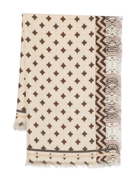 Aloeuw fringe-edge silk scarf by PIERRE-LOUIS MASCIA