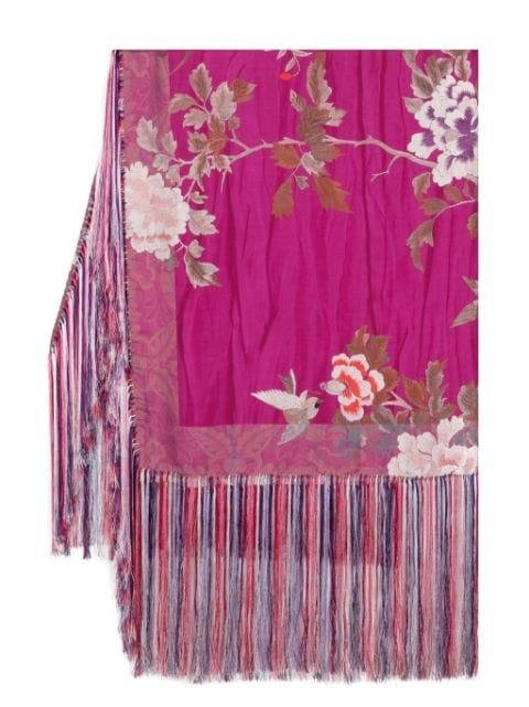 Aloeuw fringed silk shawl by PIERRE-LOUIS MASCIA