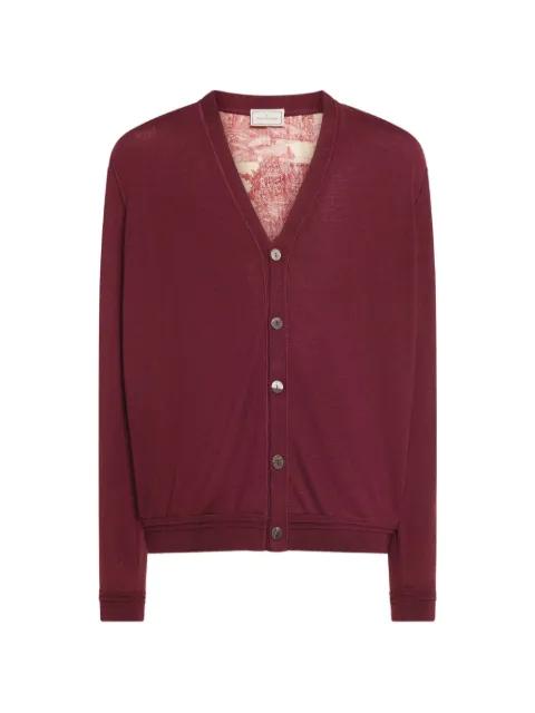 Tricot toile print V-neck cardigan by PIERRE-LOUIS MASCIA