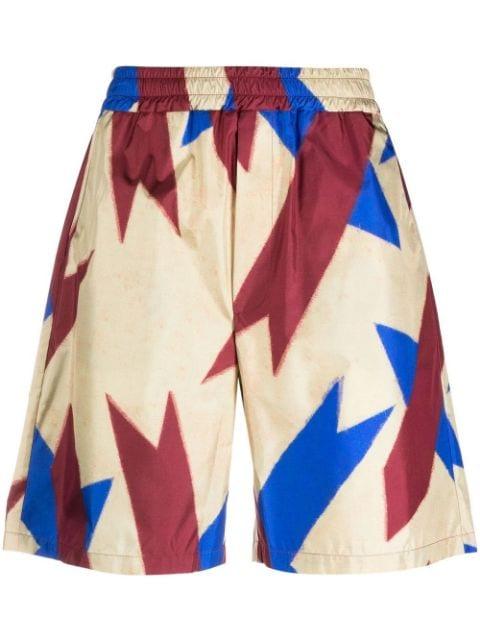 abstract-print silk shorts by PIERRE-LOUIS MASCIA
