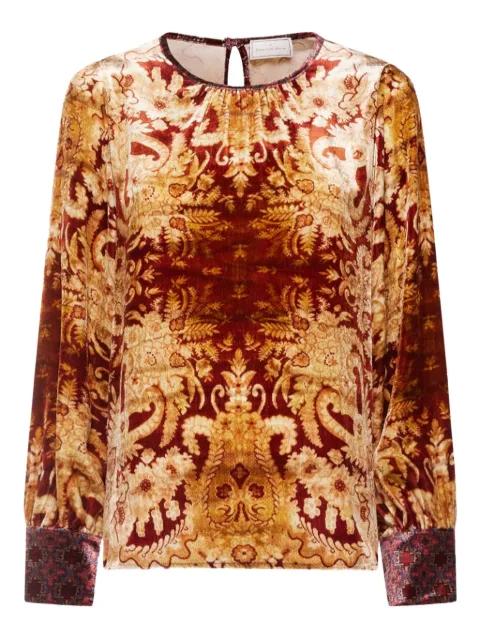 damask-print velvet shirt by PIERRE-LOUIS MASCIA