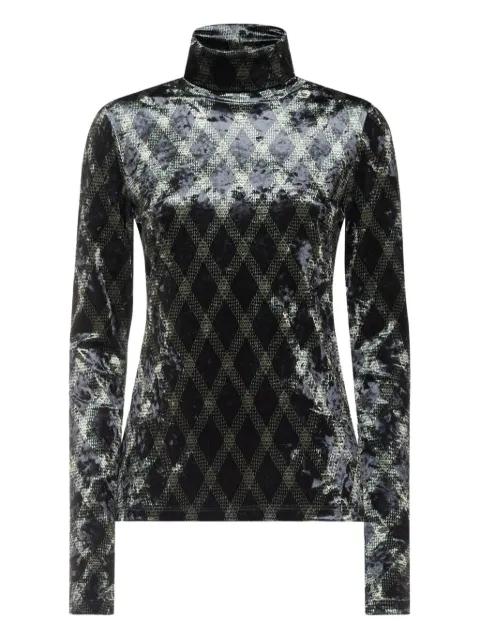 diamond-pattern velvet top by PIERRE-LOUIS MASCIA