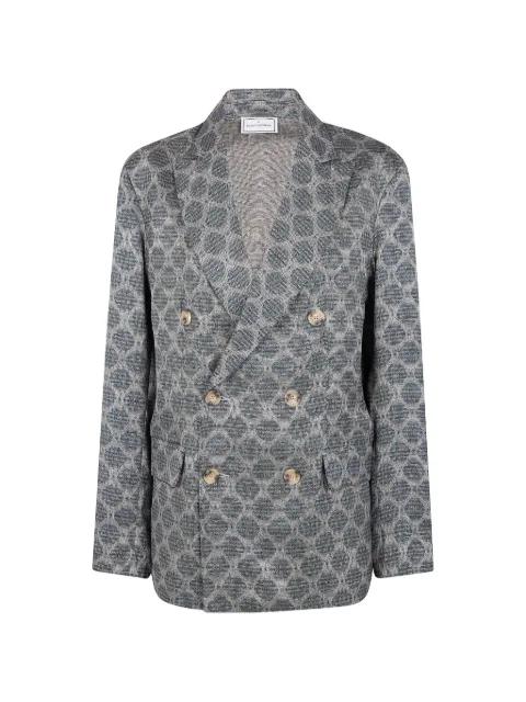 double-breasted patterned blazer by PIERRE-LOUIS MASCIA