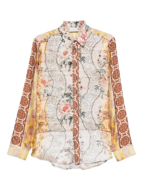 floral lace-detailed shirt by PIERRE-LOUIS MASCIA