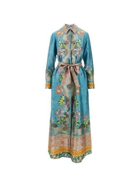 floral-print belted dress by PIERRE-LOUIS MASCIA