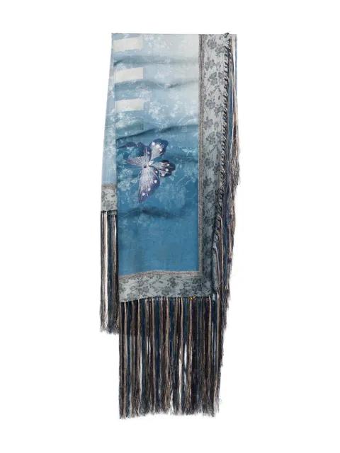 floral-print fringed scarf by PIERRE-LOUIS MASCIA