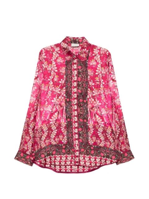 floral-print silk shirt by PIERRE-LOUIS MASCIA