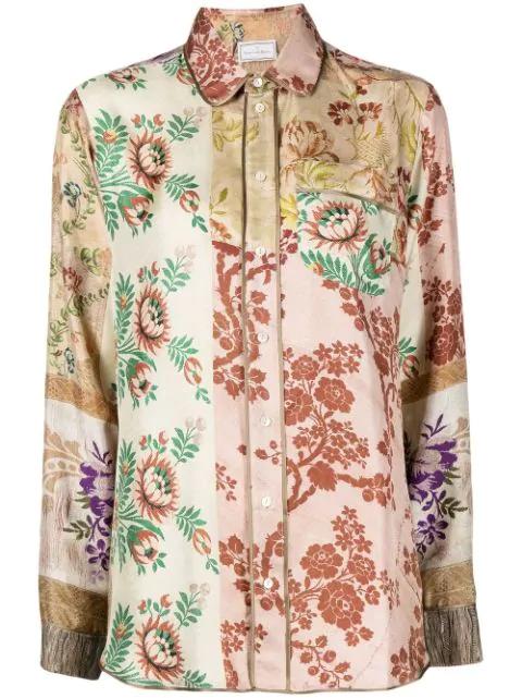 floral-print silk shirt by PIERRE-LOUIS MASCIA