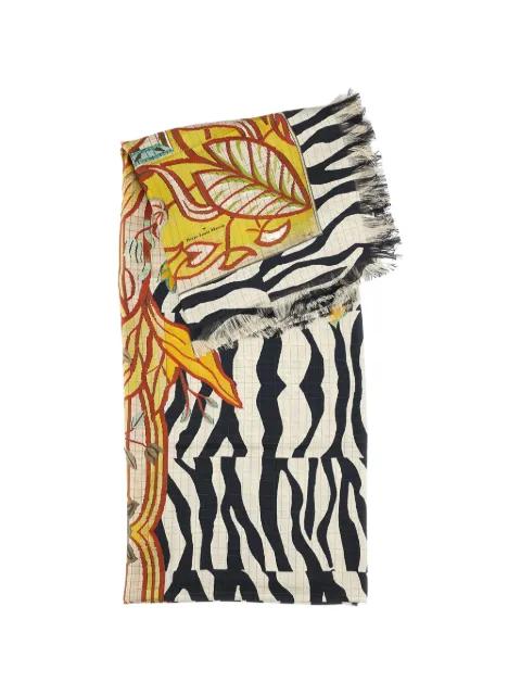 floral zebra-print scarf by PIERRE-LOUIS MASCIA