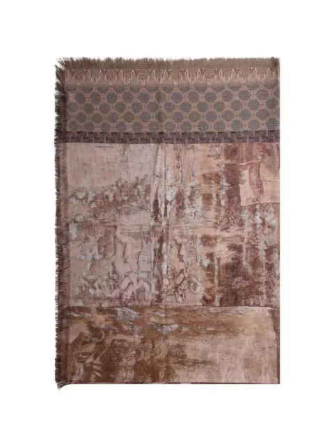 fringed patterned scarf by PIERRE-LOUIS MASCIA