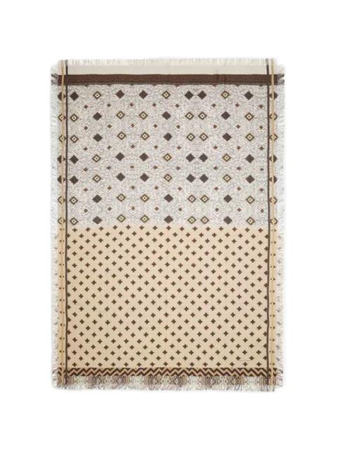 geometric-pattern fringed scarf by PIERRE-LOUIS MASCIA