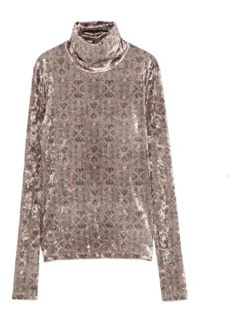 geometric-pattern velvet top by PIERRE-LOUIS MASCIA