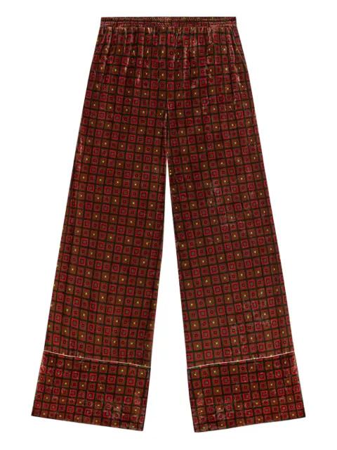geometric-pattern velvet trousers by PIERRE-LOUIS MASCIA