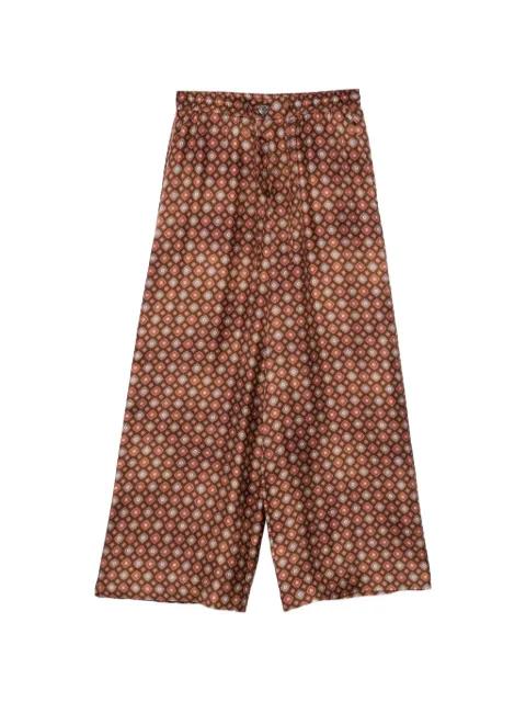 geometric-print silk trousers by PIERRE-LOUIS MASCIA