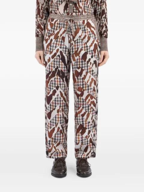 houndstooth animal-print silk trousers by PIERRE-LOUIS MASCIA