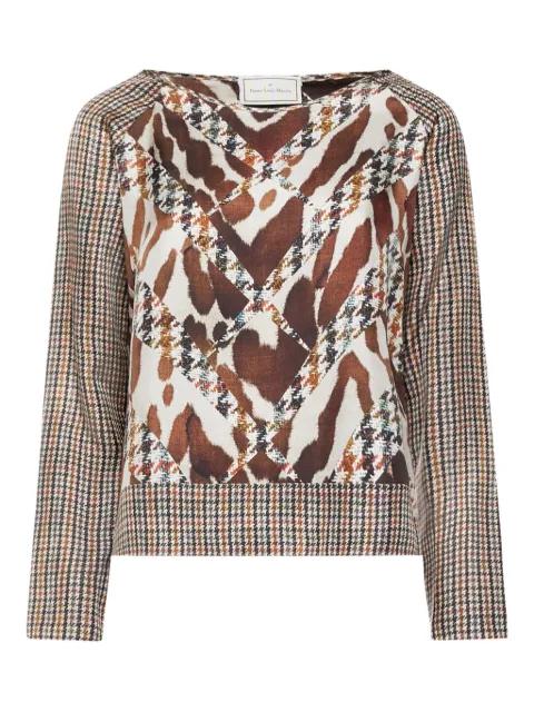 houndstooth-print blouse by PIERRE-LOUIS MASCIA