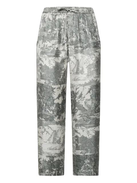 landscape-print drawstring trousers by PIERRE-LOUIS MASCIA