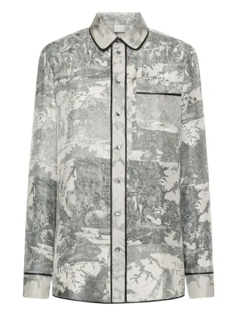 long-sleeve silk shirt by PIERRE-LOUIS MASCIA