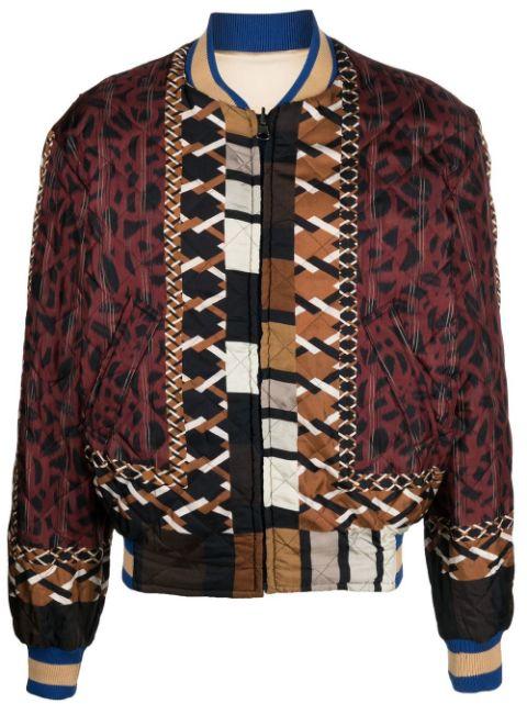 patchwork-design bomber jacket by PIERRE-LOUIS MASCIA