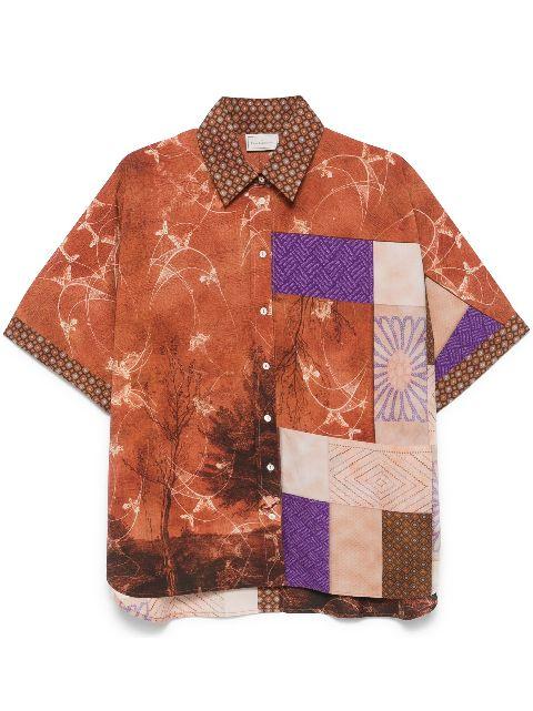 patchwork-print shirt by PIERRE-LOUIS MASCIA