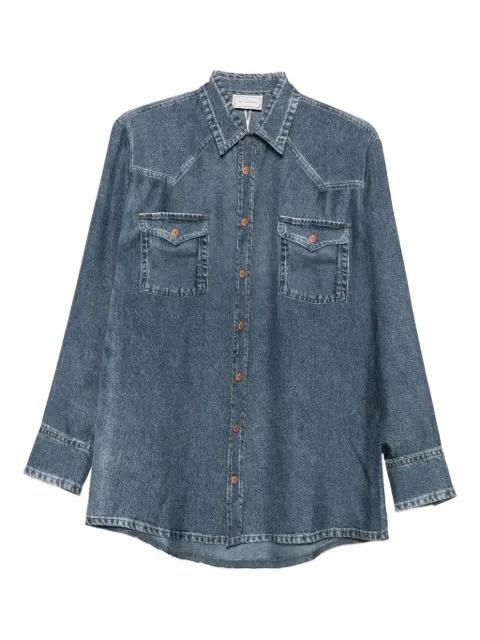 silk flap-pocket shirt by PIERRE-LOUIS MASCIA