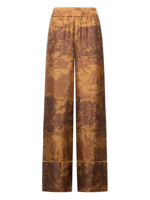 toile-print elastic-waist trousers by PIERRE-LOUIS MASCIA