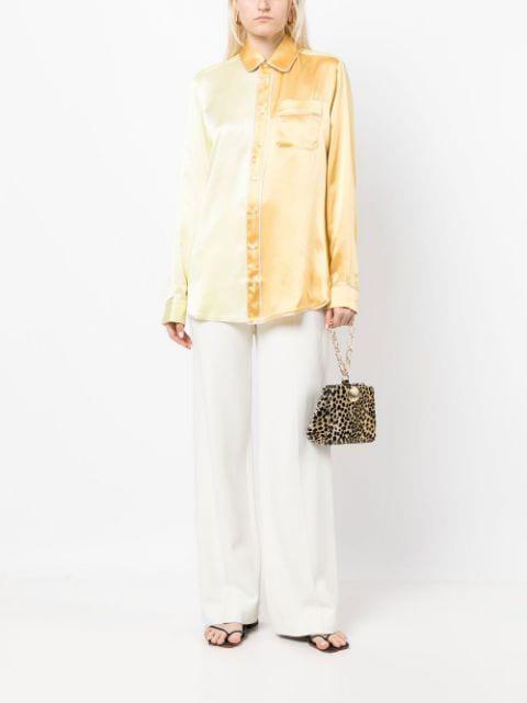 two-tone silk pyjama shirt by PIERRE-LOUIS MASCIA