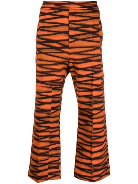 wide-leg geometric-print trousers by PIERRE-LOUIS MASCIA