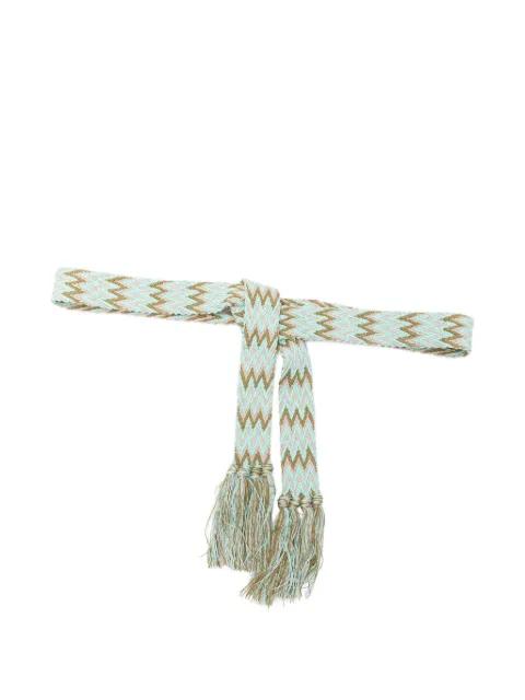 zigzag-knit tassel-detail belt by PIERRE-LOUIS MASCIA
