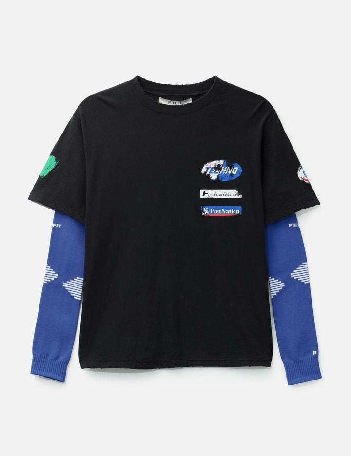 Piet F.C. Knitted Sleeve T-Shirt by PIET